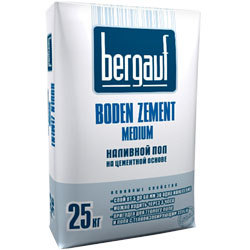 Наливной пол быстротвердеющий цементный Bergauf Boden Zement Medium 25 кг (56 шт./под.)