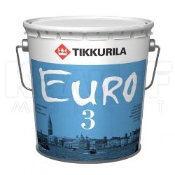 Краска водоэмульсионная EURO 3 полностью матовая (База А) 