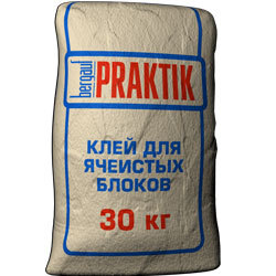 Клей для ячеистых блоков Praktik морозостойкий, 30 кг (48шт./под.)