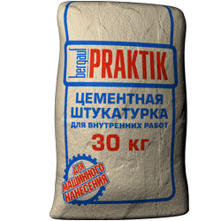 Штукатурка цементная для внутренних работ Praktik, 30 кг (48 шт./под.)