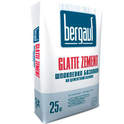 Базовая шпатлёвка цементная Bergauf Glatte Zement 25 кг (56 шт./под.)