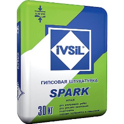 IVSIL SPARK-М белая гипсовая штукатурка 30 кг.