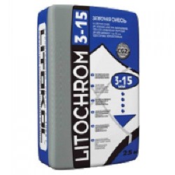 Затирка Litochrom 3-15 (серый, антрацит, жемчужно-серый и пр.). 25 кг.
