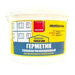 Герметик "NEOMID Теплый ДОМ Mineral Professional" (15 кг) ведро, белый  