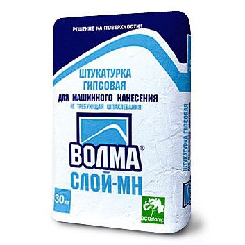 Штукатурка 'Волма Слой-МН' машинного нанесения 30 кг (40 шт./под.)