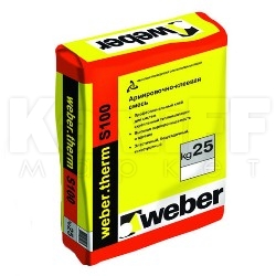 Клей для скреплённой теплоизоляции Weber.therm S100 , 25 кг (48шт/под)