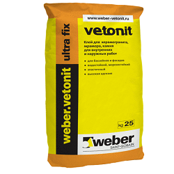 Клей для керамогранита WEBER.VETONIT Granit Fix, 25 кг (48шт/под)