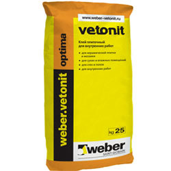 Клей для плитки Weber.Vetonit Optima 25 кг (48 шт./под.)  