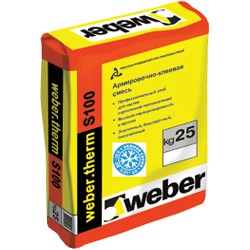 Клей для скреплённой теплоизоляции Weber.therm S100  Winter, 25 кг (48шт/под)  